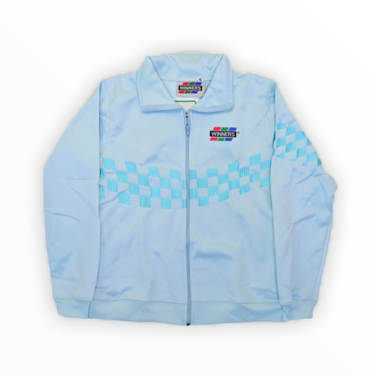 Winners Checkered Track Set Jacket - Baby Blue
