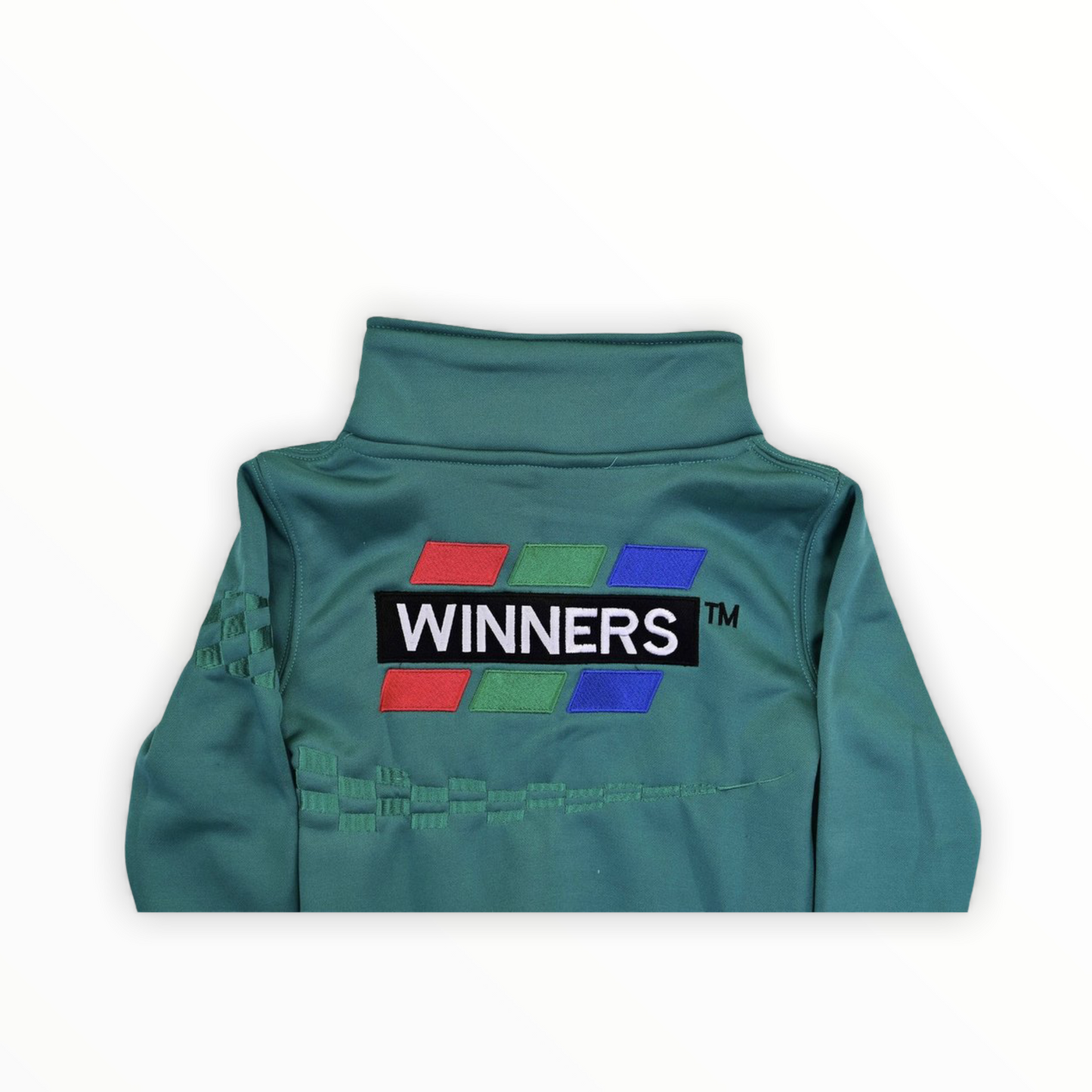 Winners Checkered Track Set Jacket - Winners Green