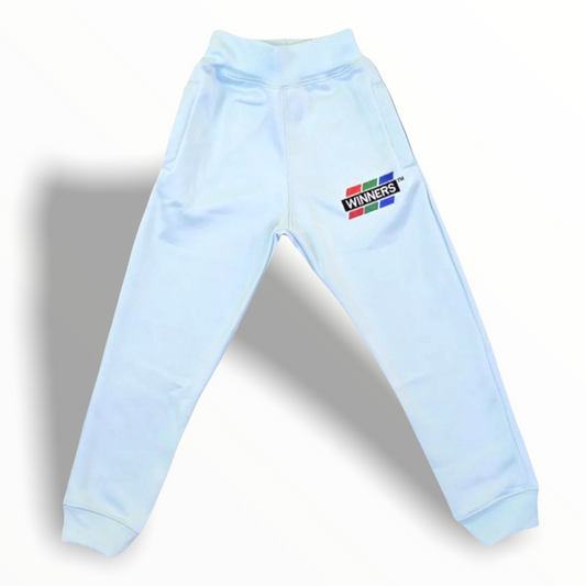 Winners Checkered Track Set Pants - Baby Blue